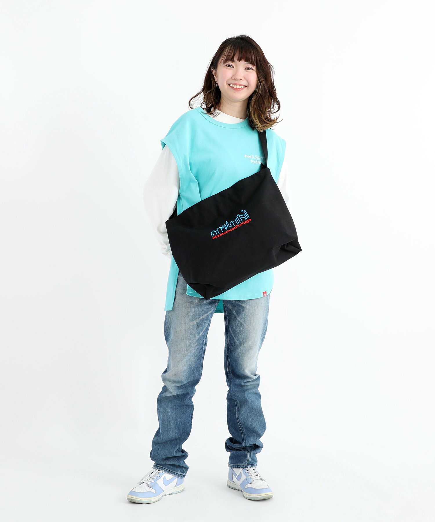 1482-3EMBNEON Clearview Shoulder Bag 3D Embroidery Neon